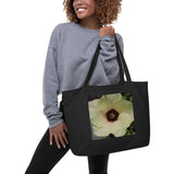 Okra Flower organic tote bag